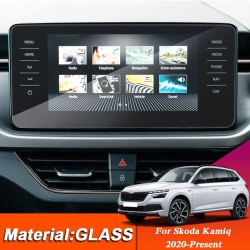 Car Styling GPS Navigation Screen Glass Protect Film Sticker For Skoda Kamiq 2020-Present Dashboard Film Internal Accessory