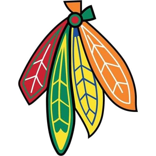 13cm x 10.1cm For Chicago Blackhawk Logo Personalized Vinyl Car Stickers DIY Decal Skateboard Car Assessoires