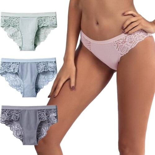 ZXYOUPING Plain Women Lace Panties Underwear Hollow Out Briefs Sexy Hot Low Waist Transparent Temptation Femme Lingerie S-XL