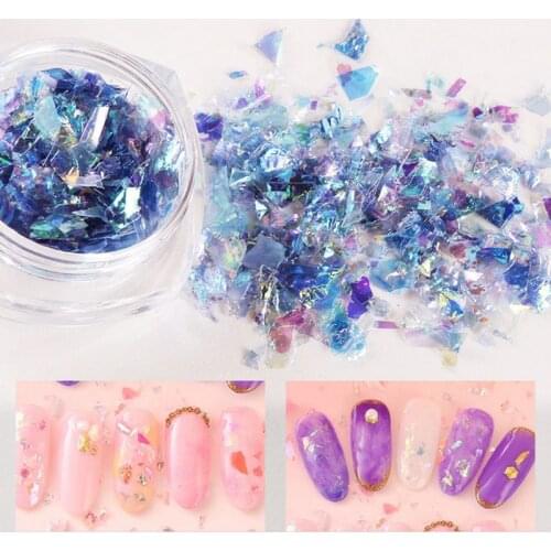 1 box Fluorescent Nail Glitter Powder Nail Sequins Glitter Powder Paillette