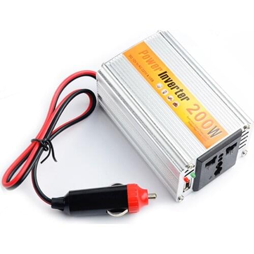 1PCS Power Inverter 200W DC 12 V to AC 220 V & USB Car Converter Supply Switch