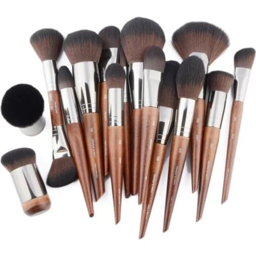 1PC Foundation Powder Makeup brush Face Natural wood Buffing Highlight Eye shadow concealer Make up brushes eyebrow Beauty Tools