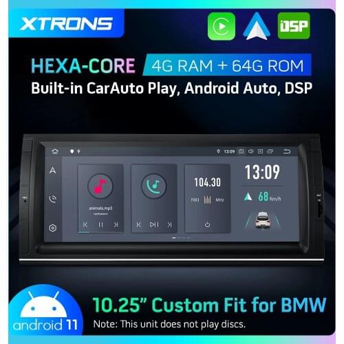 10.25" Android 10.0 Car Multimedia GPS Radio System Player for BMW X5 E53 1999-2006 with CarPlay & Android Auto Support BT 5.0