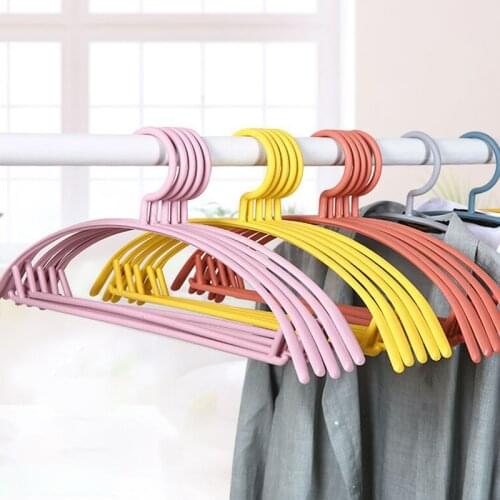 10 Pcs Hangers Household Simple Clothes Hanger Semi-Circular Corner Non-Slip Dry Clothes Rack