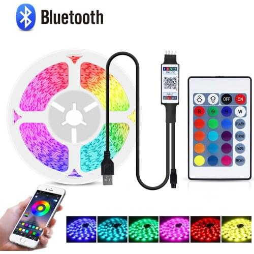5V USB RGB LED kitchen Light Strip 5050 Cabinet led Tape lamp Remote control Waterproof bedroom Closet TV backlight ribbon light