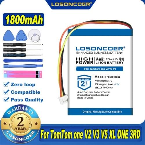 1800mAh F650010252 F709070710 Battery For TomTom one V2 V3 V5 XL,ONE 3RD EDITION DACH ONE EUROPE Version 3 One XL GPS