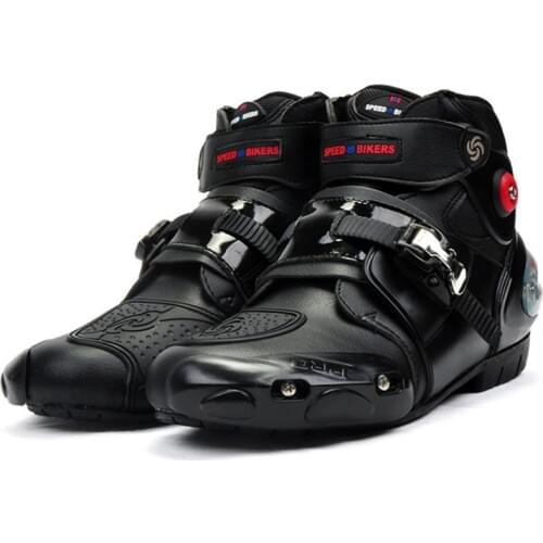 Unisex Motocross Boots Microfiber Racing Shoes Anticollision Anti-Skid Motorcycle Protective Motorbike Equipment Gear