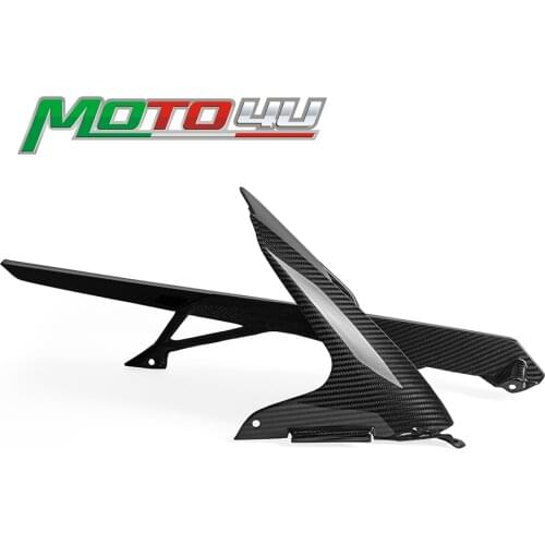 For BMW S1000RR 2019 2020 Real Carbon Fiber Rear Fender Hugger Mudguard Chain Guard Motorcycle Splash Mud Dust Guard Mudguard