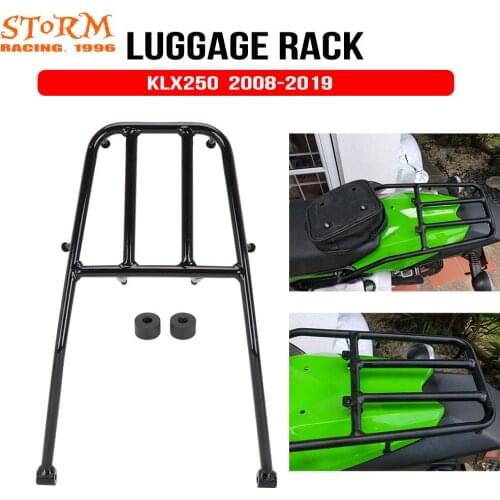 For Kawasaki KLX 250 KLX250 2008-2019 Motorcycle Rear Seat Luggage Carrier Rack Support Holder Saddlebag Cargo Shelf Bracket kit