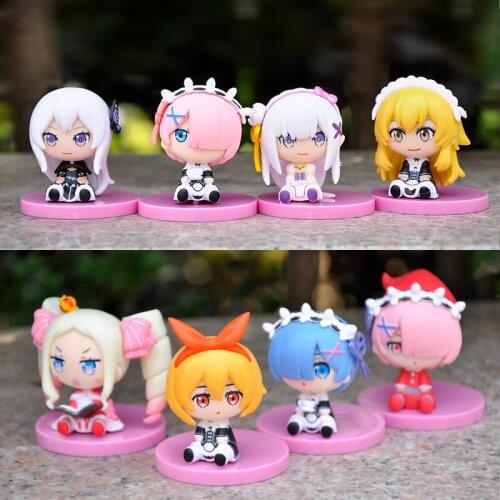 Cute Cartoon Anime Re:Life In A Different World From Zero Rem Action Figure PVC Statue Collection Model For Christmas Toys Gift