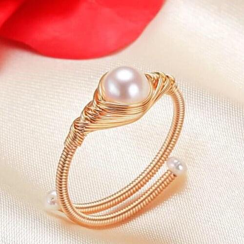 Beautiful Design FREE SIZE ADJUSTABLE Freshwater Pearl Ring Finger Ring Jewelry Nice Party Wedding Gift Present 10pcs/lot