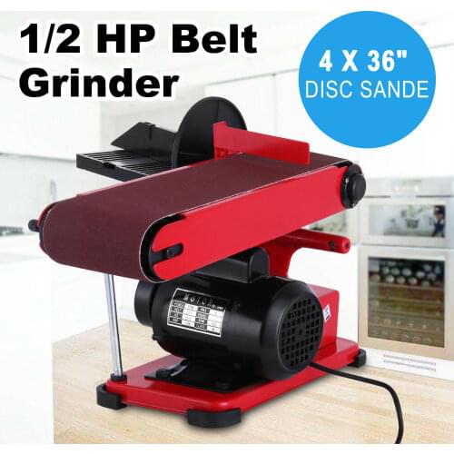 375W Belt Sander Disc Bench Sander 4" Belts and 6" Disc Sanding Linisher Machine