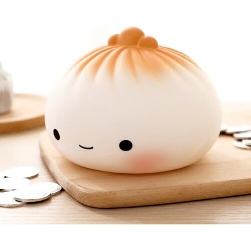 Small Piggy Bank For Kids Creative For Girl Bun Coins Piggy Bank Money Design Storage Child Box Gift Hucha Household ED5CXG