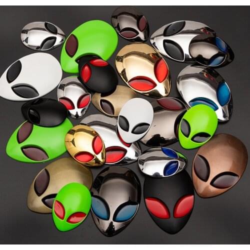 Metal Alien Avatar Styling Car Badge Refit Sticker With Double Side Adhesive Emblem For Benz Bmw Chevrolet Volvo Car Accessories