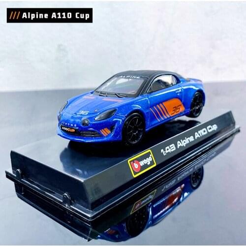 Bburago 1:43 Alpine A110 Cup static simulation alloy car model toy Collecting gifts boy toys