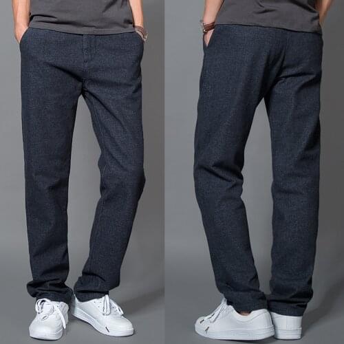 New Arrival Autumn Winter Increase Thick Wram Men Trousers Casual Loose Super Large Fashion High Quality Long Pants Size 28-46