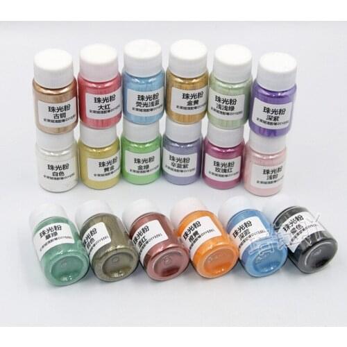 10G Natural Mica Mineral Handmade Soap Colorful Pearlescent Powder Pigment Mica Nail Glitter Pearl Powder Epoxy Resin Pigment