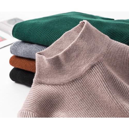 PEONFLY Turtleneck Knitted Sweater Female Casual Pullover Women Autumn Winter Tops Korean Sweaters Fashion Women Sweater Jumper