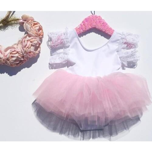 Pudcoco Girl Clothes US Newborn Kids Baby Girls Pink Romper Party Lace Tutu Dress Clothes Outfit 0-3Y