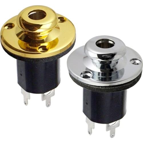 1/4' Jack Socket for Guitar Bass Equalizer Jack EQ Preamp End Pin Output Input Socket Parts
