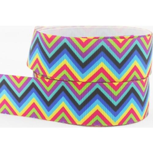 [IuBuFiGo] 40 Yards 22mm 7/8" Waves Print Grosgrainn ribbon Color Tape