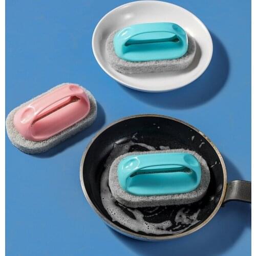 Kitchen Cleaning Bathroom Toilet Kitchen Glass Wall Cleaning Bath Brush Handle Sponge Bath Bottom Bathtub Brush Cleaning Tools