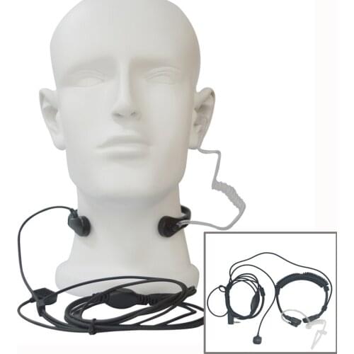 New Upgraded Adjustable Throat Microphone Throat Vibration Headset With Telescopic Neck Wire For Radio UV-5R UV-B5 UV-82 TG-UV2