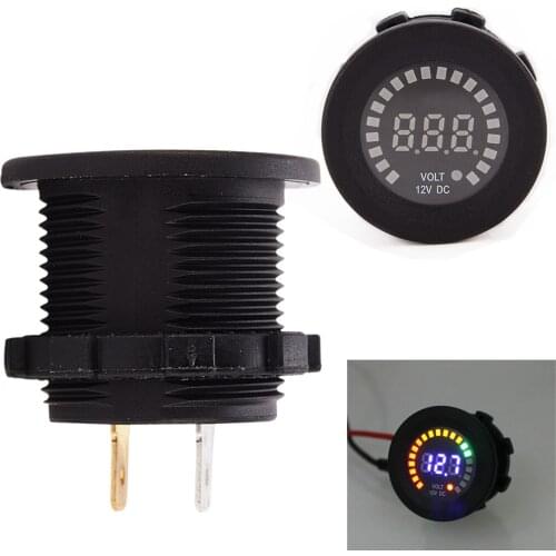 30MM 12V 5-15V Universal LED Electrical Car Volt Voltage Gauge Meter with Voltage Sensor for Car Auto Motorcycle NEW