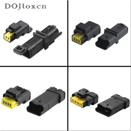 1 Set 2/3/4/6 Pin 1.5 MM Waterproof Wiring Plug 211 PC042S4021 Automotive Electric Male Female Black Connector DJ7037A-1.5-11/21