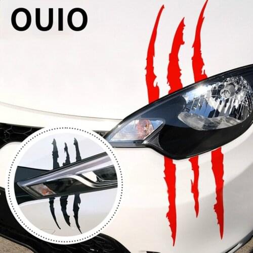 1Pcs 40 x 12cm Car-Styling Scratch Stripe Headlight Stickers For Abarth Fiat BMW E36 E34 F30 F10 F20 Mercedes Benz W203 W204