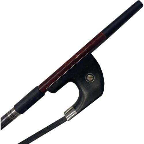 4/4 Size BASS BOW Hybrid Carbon Fibre Stick High Quality Ebony Frog Horsehair Bass bow black horsehair
