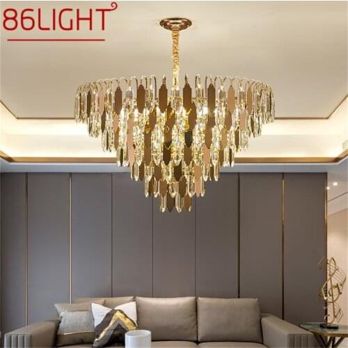 86LIGHT Chandelier Fixtures Postmodern Crystal Pendant Lamp Light Home LED for Dining Living Room Decoration