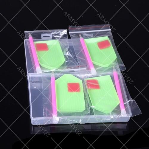 Diamond Embroidery Accessories diamond painting Boxes Cross Stitch Cases Storage Organizer Empty box and 4pcs pen,Clay,4pc tray