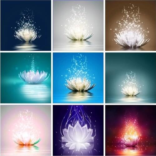 5D DIY Diamond Painting Lotus Diamond Embroidery Home Decoration Painting Cross Stitch Kit Handicraft Embroidery Art Gift