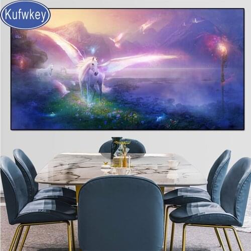 Diamond Painting Horse Fantasy Landscape 5d Diy Handmade Diamond Embroidery Unicorn Kit full Square/Round Drill Home Decor