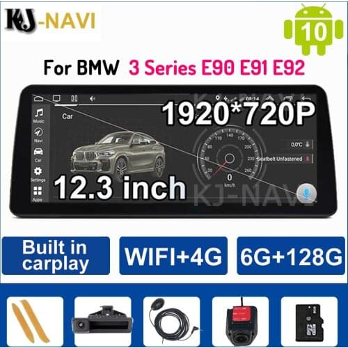 12.3'' 8-Core 6G+128G Android 10 Car Radio Multimedia Player For BMW 3 Series E90 E91 E92 2007 - 2012 GPS Carplay WIFI DSP Video