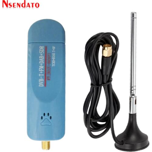 Digital USB 2.0 RTL SDR Smart DVB-T TV Stick SDR+DVB-T+DAB+FM RTL2832U R820T2 500KHz-1.7GHz SDR TV Tuner Receiver With Antenna