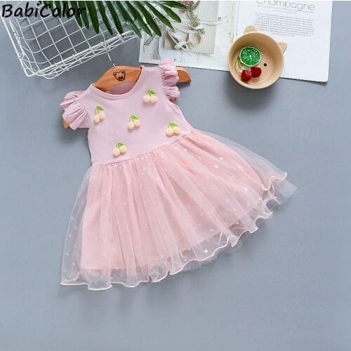 Children Girls Lace Dress Girls Wedding Party Dress Summer Kids Girls Princess Dress 1-5Y Grils Cute Clothing