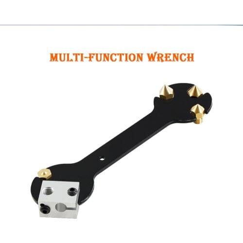 Nozzle Wrench 5 IN 1 Wrench Stay 6mm to 20mm Steel Spanner Wrench Flat For E3D MK8 MK10 Nozzle tool 3D Printer Parts