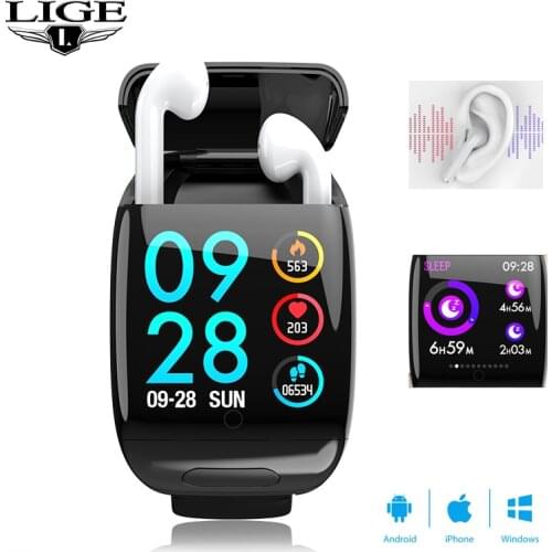 LIGE 2021 Smart Watch Men Blood Pressure Heart Rate Monitoring Music Control Smartwatch Women Sport Watch With Bluetooth Headset