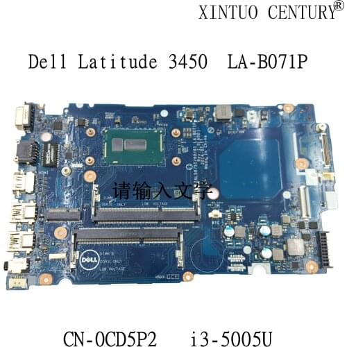 Hulics Original FOR Dell Latitude 3450 Laptop Motherboard W/ i3-5005U CPU DDR3 LA-B071P main board CD5P2 0CD5P2 CN-0CD5P2