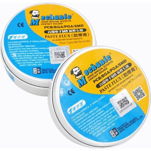 MCN-UV80 UV50 No-Clean Paste Flux Soldering Tin BGA Solder Flux Electric Soldering Iron Welding Fluxes For PCB BGA PGA SMD