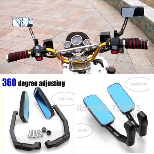 Motorcycle rearview mirror of motorcycle aluminum rod 360 modified motorcycle special side rearview mirror adjustment