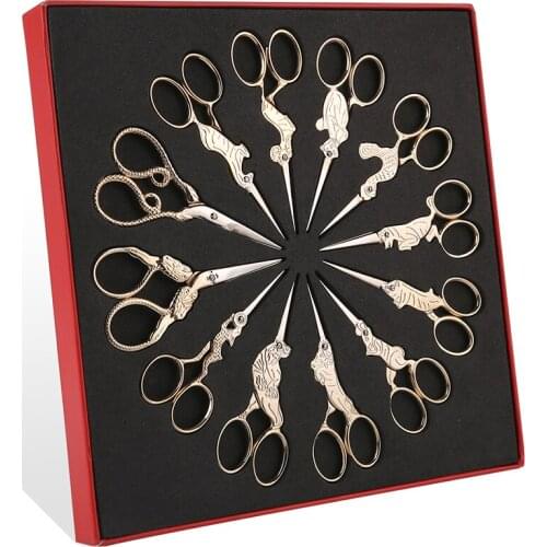 KAOBUY Embroidery Scissors Set Retro Scissor Stainless Steel Quality Suitable for Professional Tailor Sewing and Quilting