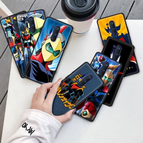 UFO Robot Goldorak Case For OnePlus 8T 8 Nord 5G 7 9 Pro Z N10 9R N100 7T Black Soft 6T 6 ShockProof Phone Cover Funda