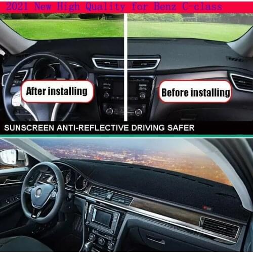 2021 New High Quality for Benz C-class Car Dashboard Cover Non Slip Dash Mat Sun Shade Carpet Pad Accessories