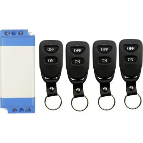 New AC 85V 220V 110V 240V 1CH 10A Remote Control Light Switch Relay Output Radio Receiver Module and Transmitter(4PCS)