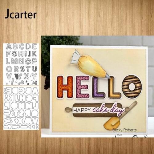New Design English Letters Hollow Metal Cutting Dies and Clear Stamps Craft Stencil Scrapbooking Album Paper Make Template Decor