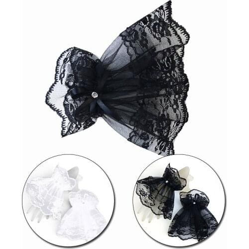Gloves Ladies Short Black Lace Fingerless Gloves Net Goth Gothic Fancy Dress Party Gloves Guantes