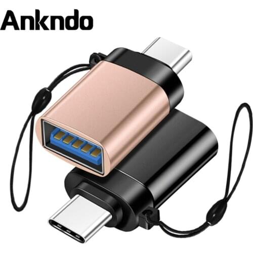 ANKNDO USB 3.0 To Type C OTG Adapter For Macbook Pro Air Samsung S10 S9 USB OTG Cable Mobile Phone Adapter Conventer USB C OTG
